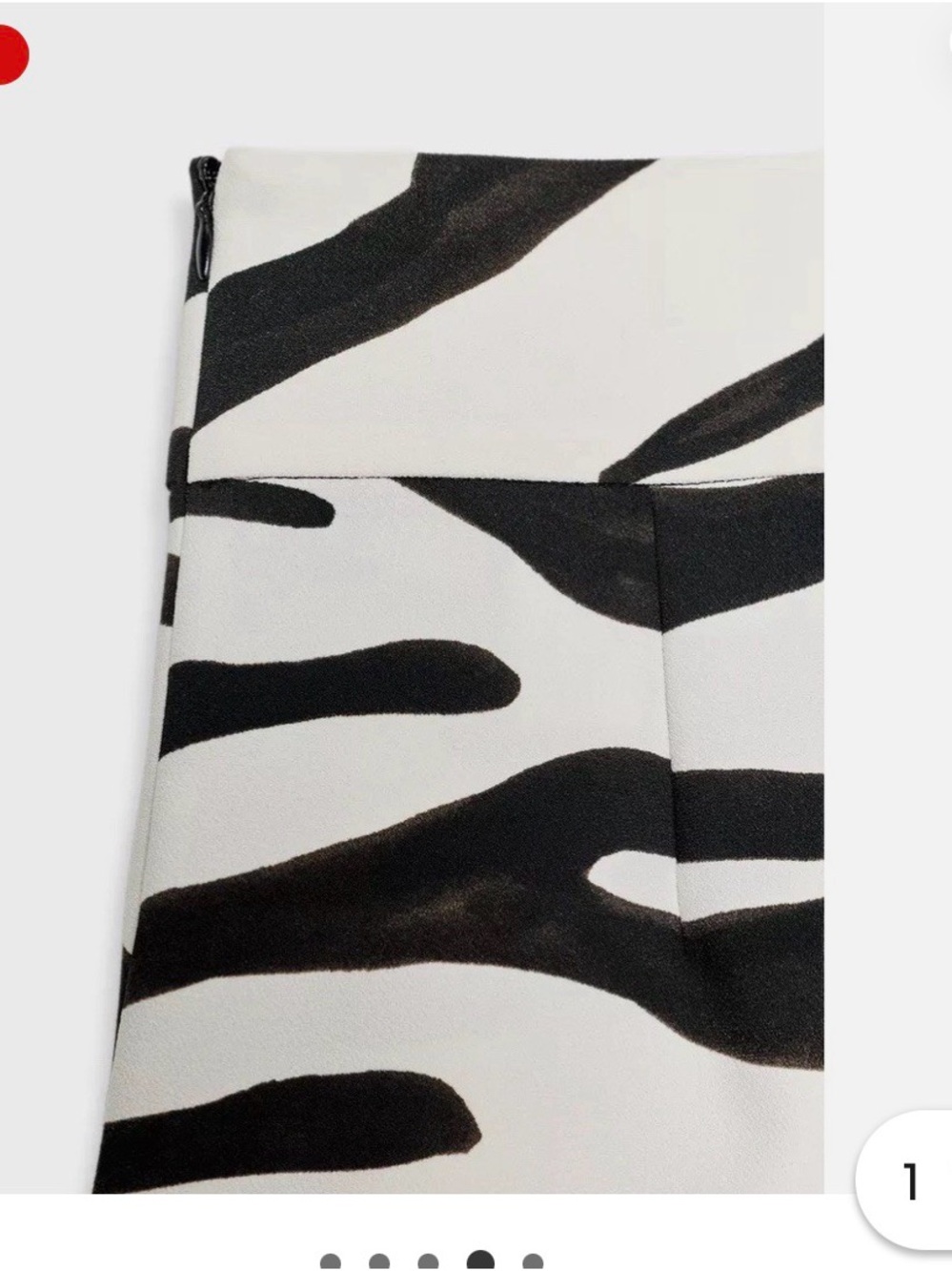Zebra Print Wide-Leg Pants - Black & White - Picture 3 of 4